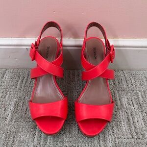 Coral Wedge Sandals